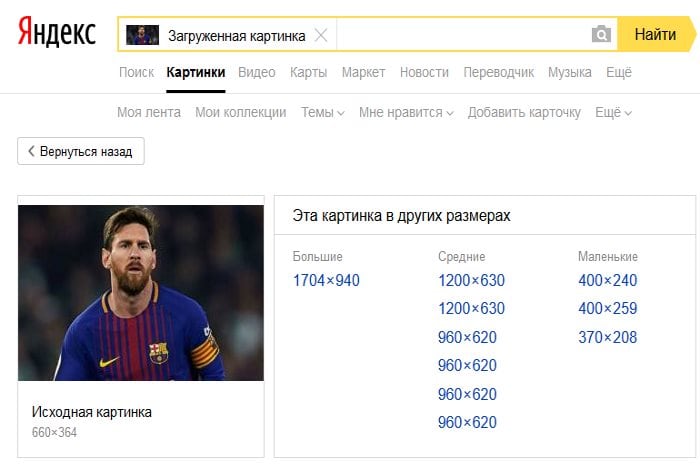 「Yandex画像検索結果」