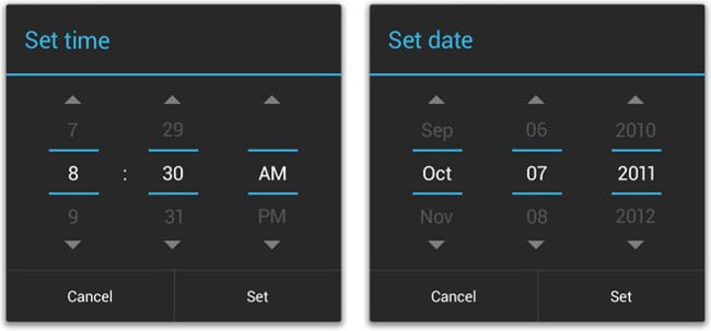 「Androidの日付と時刻」