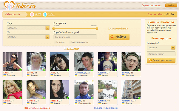 「tabor.ruメインページ」